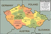 Map of prague and surrounding countries - Prague country map (Bohemia ...