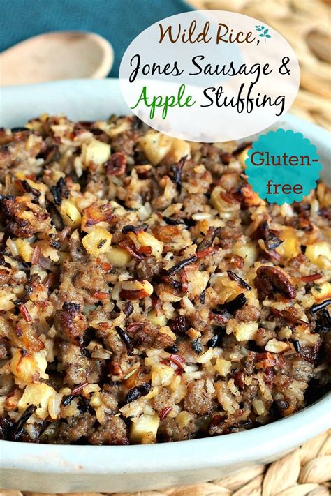 Wild rice stuffing for turkey. Wild Rice, Jones Sausage & Apple Stuffing - Simply Sated