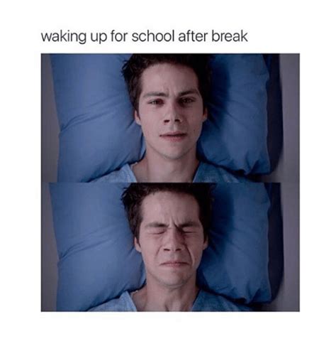 Waking Up For School After Break School Meme On Sizzle
