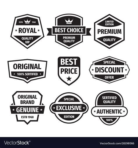 Business Badges Set In Retro Design Style Vector Image