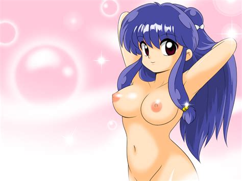 Kj K777 Shampoo Ranma 1 2 Ranma 1 2 1girl Arms Up Breasts Nipples Nude Purple Hair