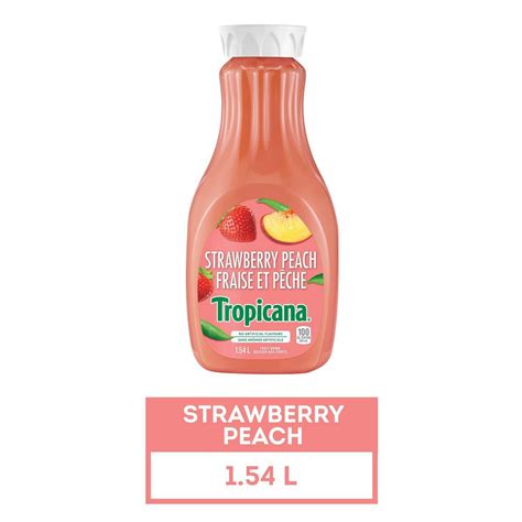 Tropicana Strawberry Peach Beverage 154 L Bottle Walmart Canada