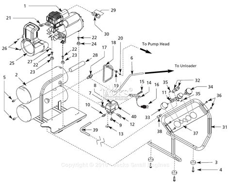 Campbell Hausfeld EX800003 Parts Diagram For Air Compressor Parts