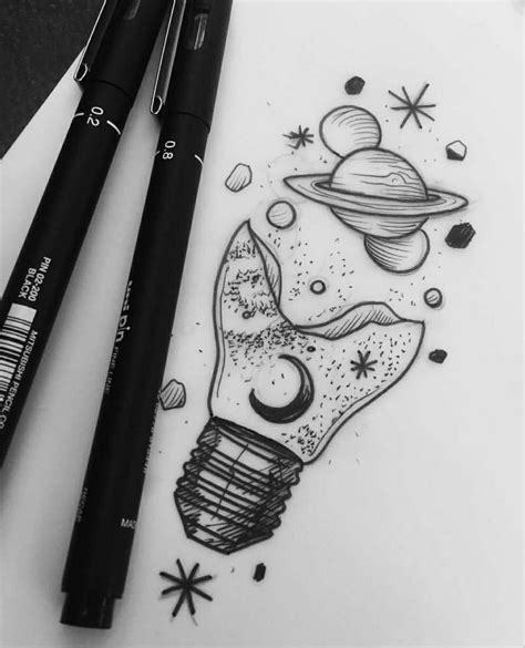 Pin De Mental Amoeba Em Art Desenho Dos Planetas Tatuagem De Lâmpada Lampada Desenho