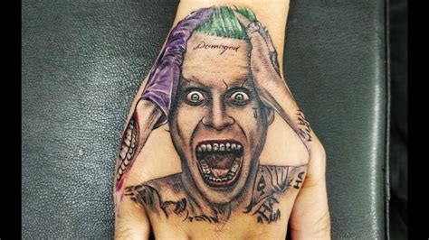 Joker Tattoo Amazing Realistic Joker Tattoo On Hand Youtube