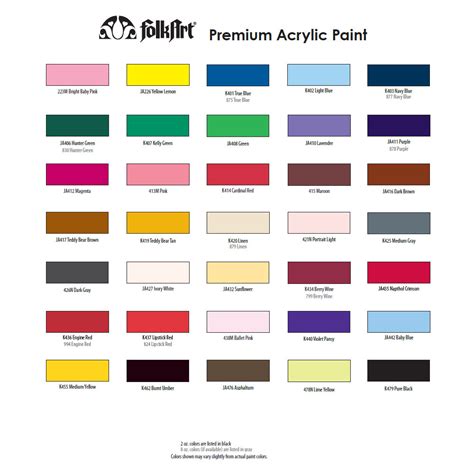 Acrylic Paint Colors List Ubicaciondepersonascdmxgobmx