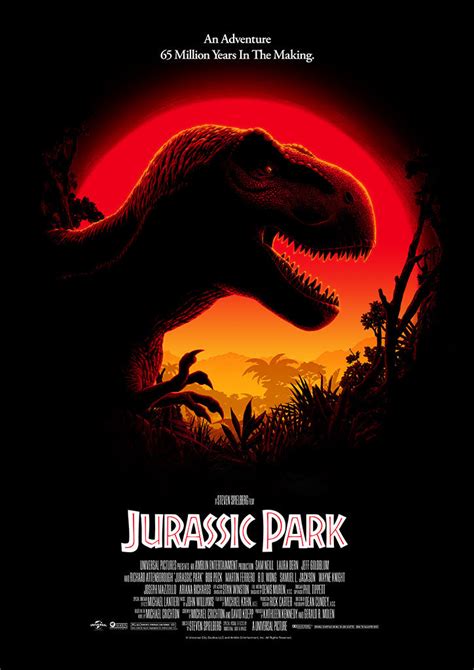 Jurassic Park Editions Movie Poster By Florey Vice Press