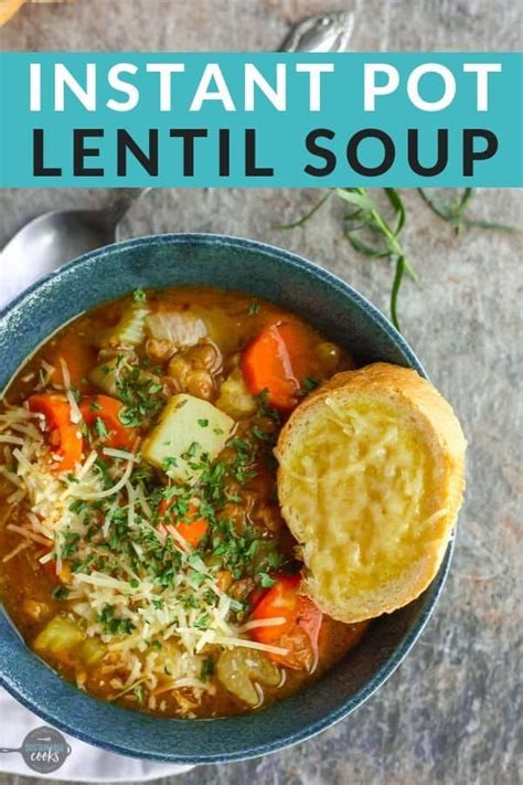 This Easy And Healthy Vegetarian Instant Pot Lentil Soup Is Incredibly Tasty And Hearty Youll