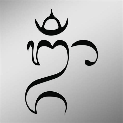 Om Symbol In Balinese Script Decal Sticker 5 Inches By 35 Inches