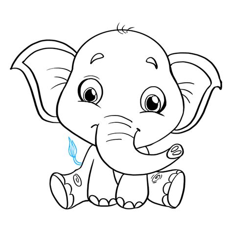 How To Draw Cute Baby Elephants