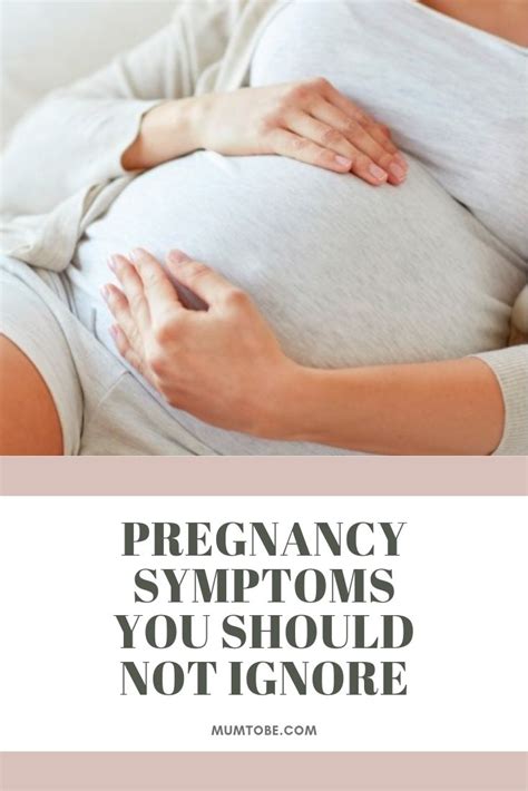 Pregnant Woman Holding Her Stomach With The Words Pregnant Symptoms You Should Not Ignore