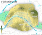 Paris elevation map - Ontheworldmap.com