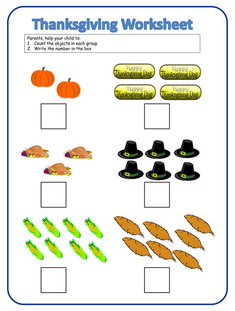 10 Best Preschool Printables Thanksgiving Worksheets