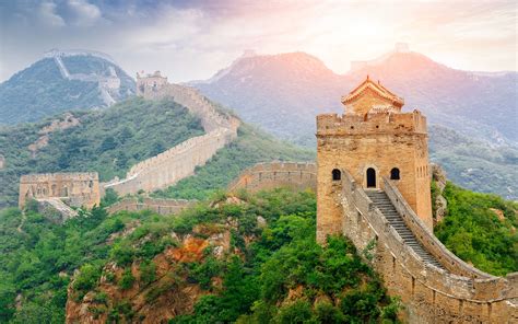Great Wall China Scenic Spots Sunlight Scenery Preview