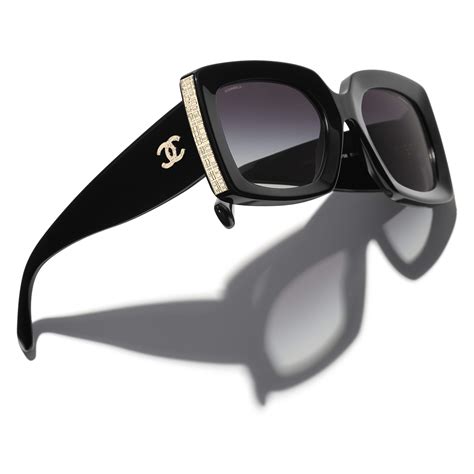 Sunglasses Chanel Tweed Black Ch5435 C622s6 53 22 Gradient In Stock