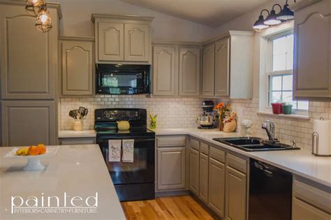 2 years later • our storied home. Kitchen Cabinets in Old Monterey Gray - Painted by Kayla Payne