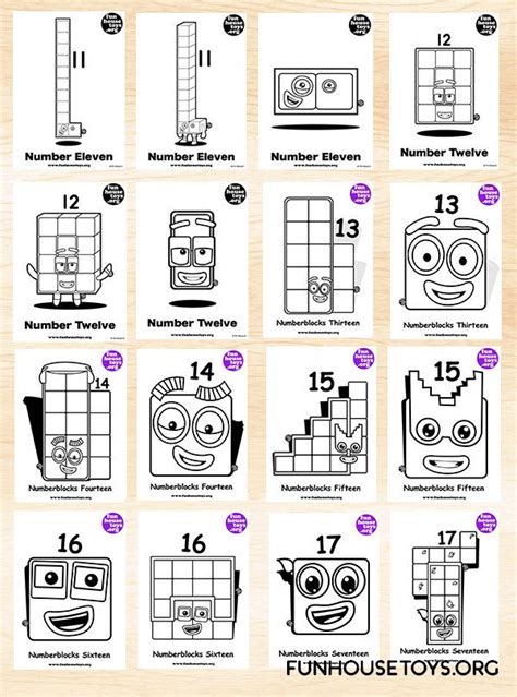 43 Numberblocks Coloring Pages 11 Information