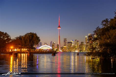 Skyline View From Centre Island Sunset Toronto Canada Royal Stock Photo
