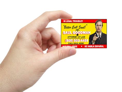 Printable Saul Goodman Business Card Etsy