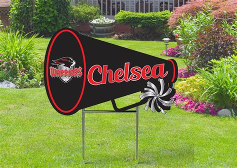 Cheerleading Megaphone Cut Out Yard Sign 29x18 Avec H Stake Etsy