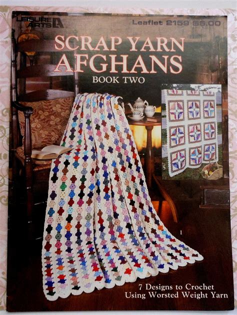 Scrap Afghans Book Two Crochet Pattern Booklet 7 Different