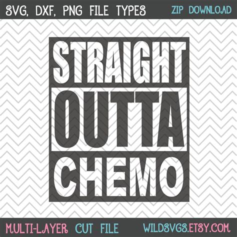 Straight Outta Chemo Svg Straight Outta Svgs Chemotherapy Etsy