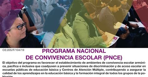 Programa Nacional De Convivencia Escolar Pnce