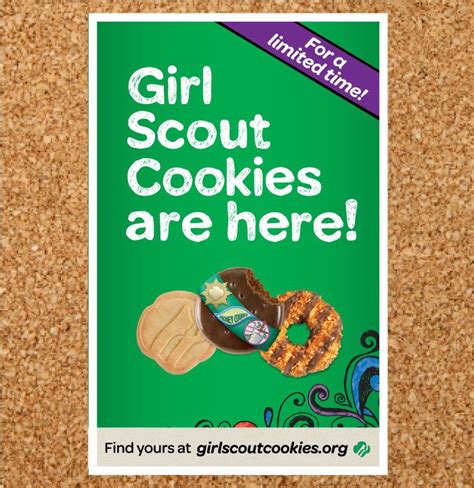 Awesome Girl Scout Cookie Poster Perfect To Put Up At Local Businesses