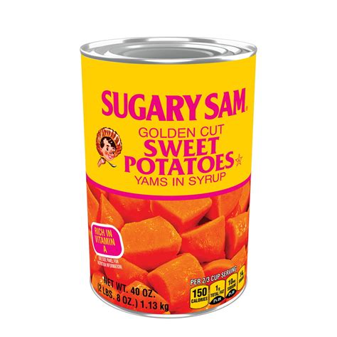 Sugary Sam Golden Cut Sweet Potatoes Yams In Syrup 40 Oz