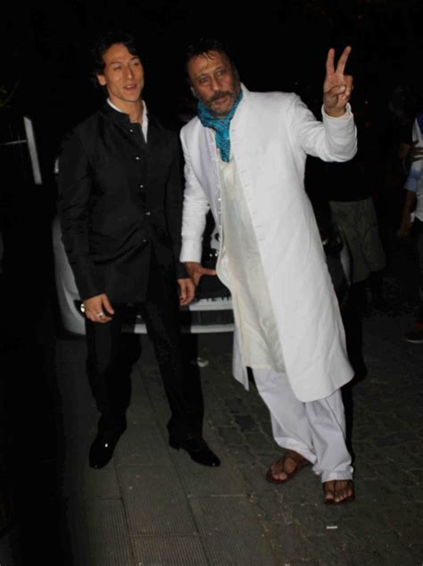 Jackie Shroff With Son Tiger Shroff At Aamir Khan Hosted Diwali