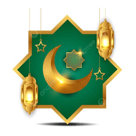 Golden Ramadan Vector Design Images Happy Green And Golden 3d Ramadan