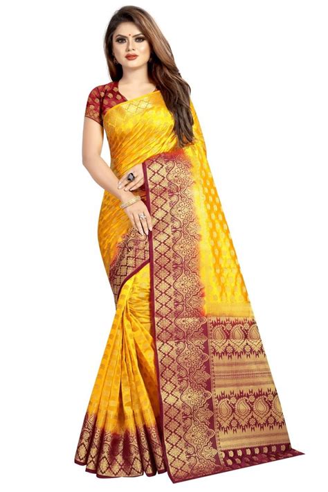 Kanchipuram Silk Saree Dry Clean 63 With Blouse Piece At Rs 700 In Surat