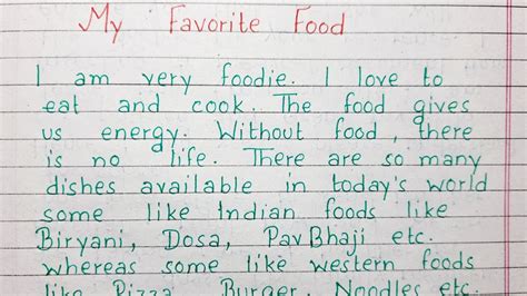 Write An Essay On My Favorite Food My Favorite Food Essay English