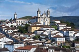 View of the colonial town of Ouro Preto, Minas Gerais, Brazil stock photo