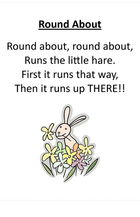 Itty Bitty Rhyme Round About Rhyming Poems For Kids Preschool Songs