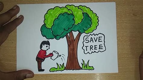 Save Trees Drawing Very Easy