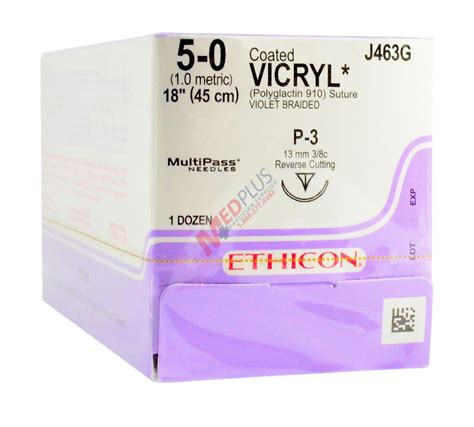 Ethicon Coated Vicryl Polyglactin 910 Suture Micropoint Spatula