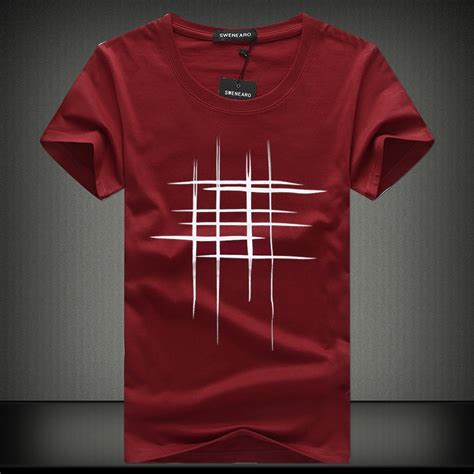 SWENEARO 2018 Simple creative design line cross Print cotton T Shirts
