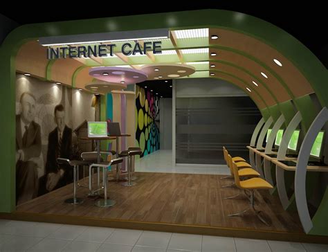 Internet Cafe Portfolio Work Cyber Cafe Interior Cyber Cafe Design
