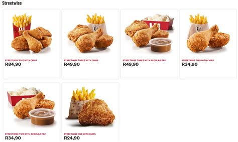 KFC Menu Prices Specials