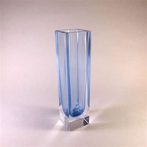 Rectangular Murano Sommerso Glass Vase For Sale At Stdibs