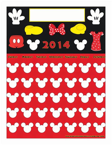 Printable Disney Countdown Calendar Calendar Templates