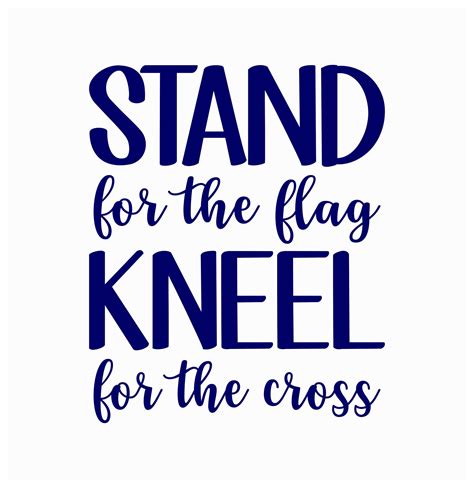 Stand For The Flag Kneel For The Cross Iron On Glitter Or Etsy T