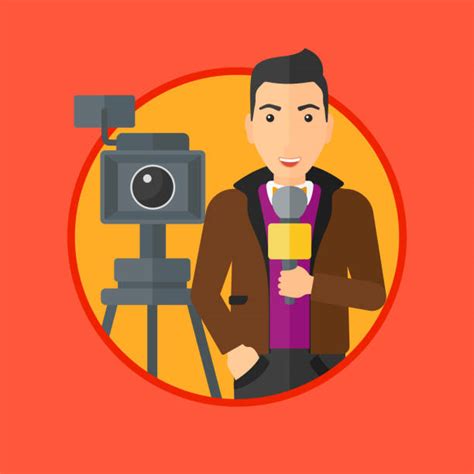 Tv Reporter Illustrations Royalty Free Vector Graphics