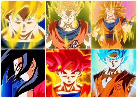 Dragon Ball Characters In Different Colors And Sizes