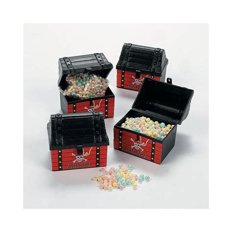Treasure Chests With Pirate Pearls Candy