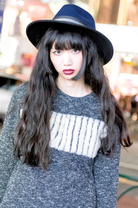 Japanese Model Aris Mukaide On The Street In Harajuku Tokyo Fashion
