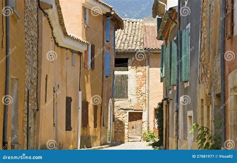 French Village Street Provencefrance Royalty Free Stock Photography