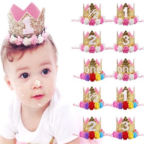 Birthday Crown Baby Headband 1st Birthday Toddler Crown Headband