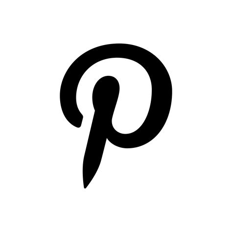 Aesthetic Pinterest Logo Black And White Pinterest Simplykassie Black